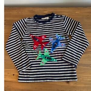 JoJo Maman Bebe Airplane Long‎ Sleeve Tshirt size 5/6